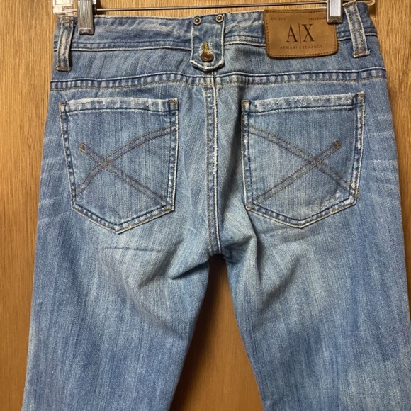 AX Armani Exchange Y2K Distressed Bootcut Jeans - Size 4S - Picture 11 of 13